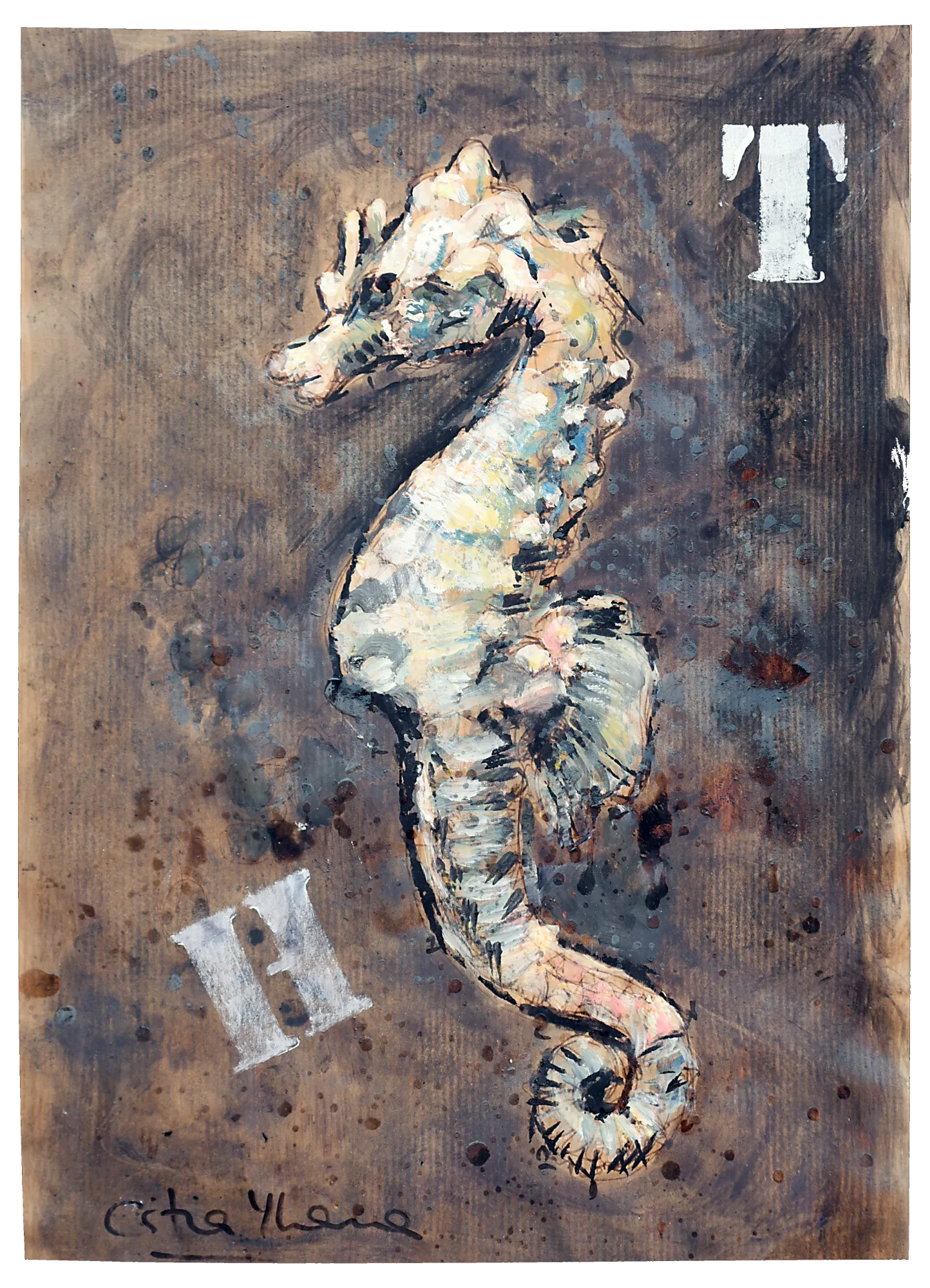 Caballito de Mar — obra original de Cristina Ybarra