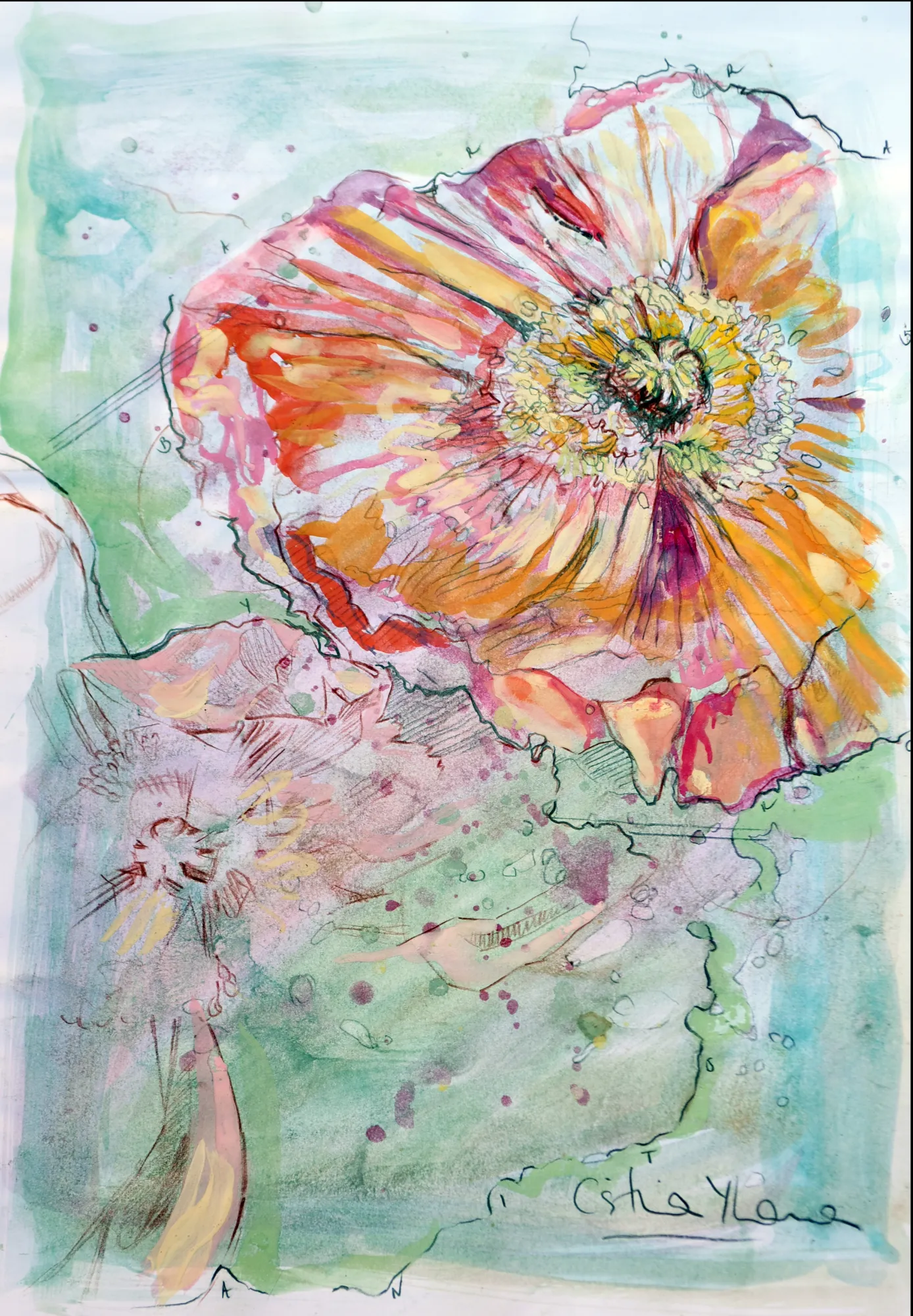 Flor I — obra original de Cristina Ybarra