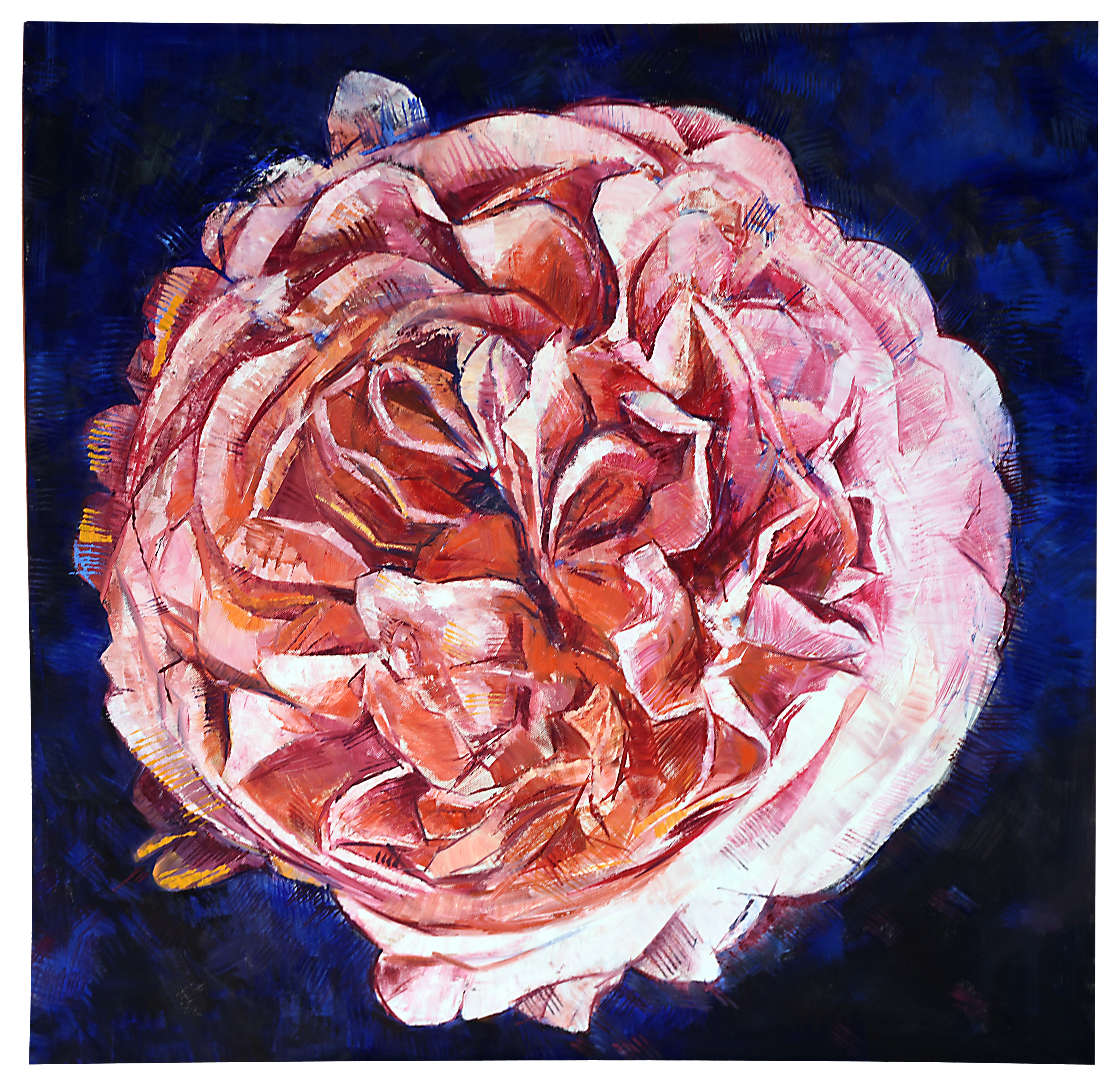 Flor sobre Azul I — obra original de Cristina Ybarra