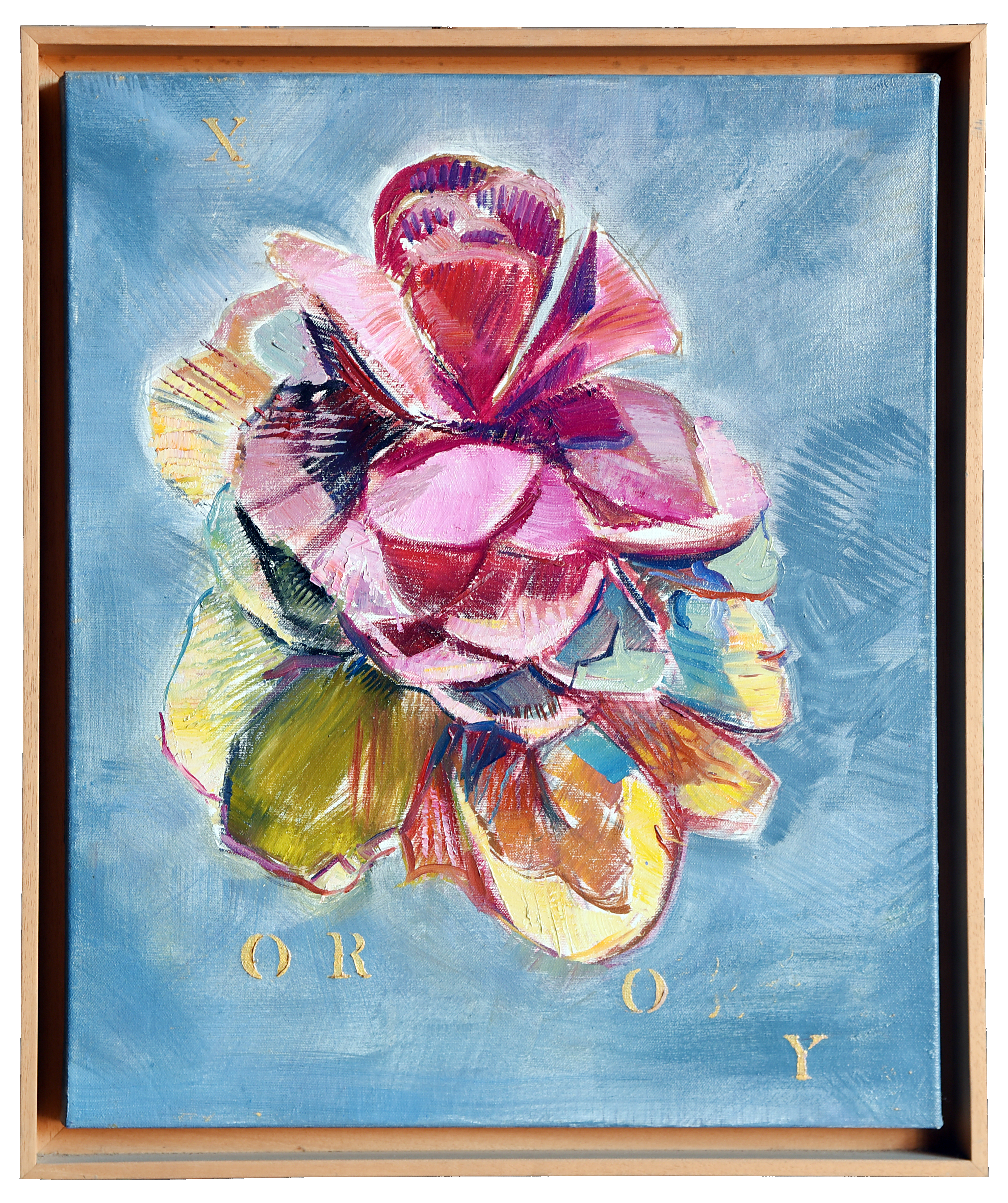Flor sobre Azul II — obra original de Cristina Ybarra