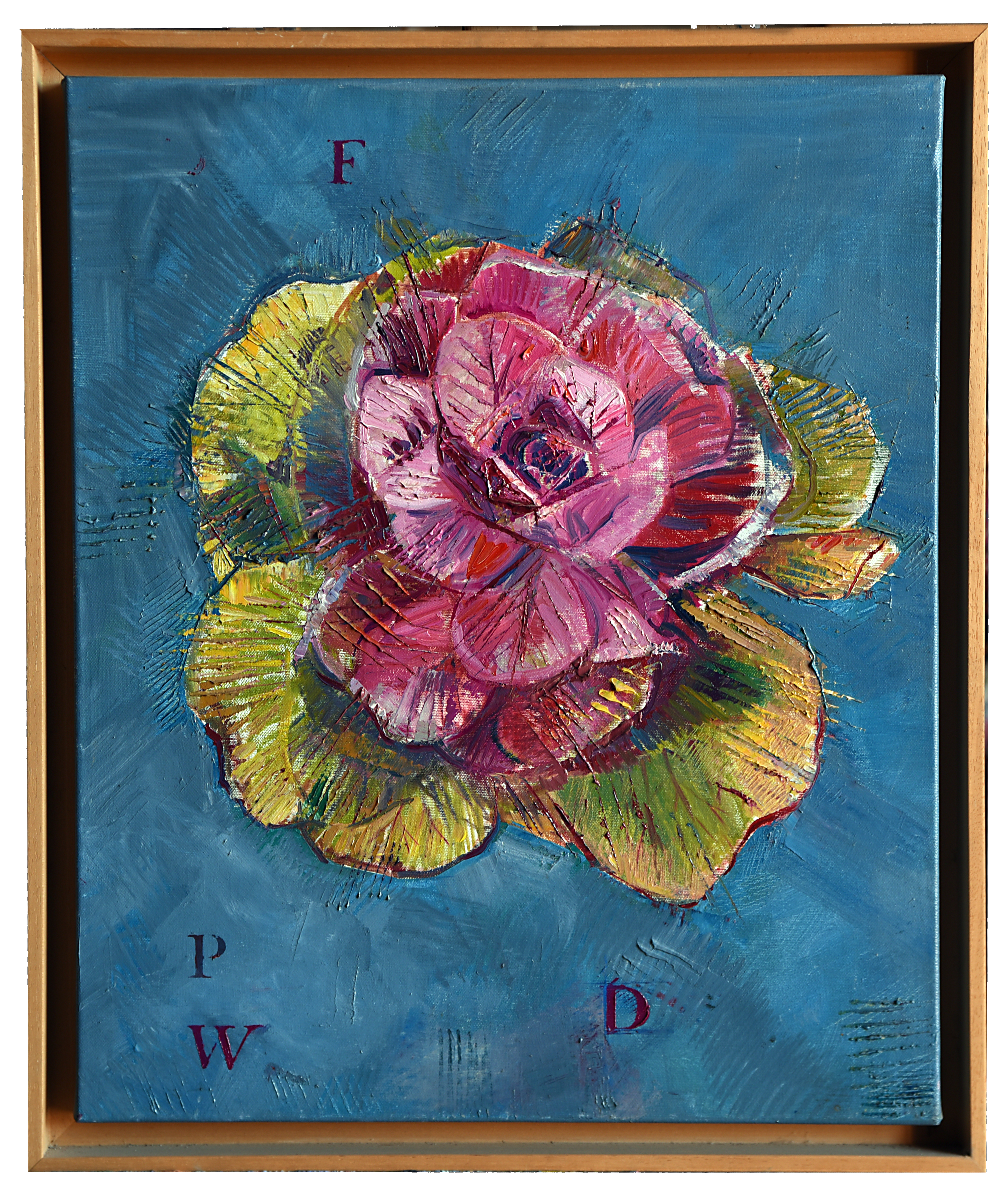 Flor sobre Azul III — obra original de Cristina Ybarra