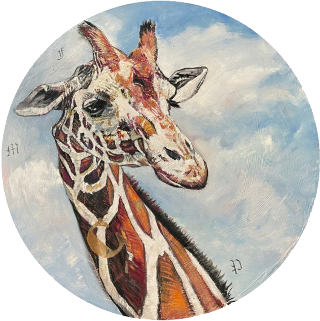 Happy Giraffe — obra original de Cristina Ybarra