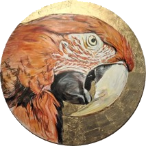Red Parrot — obra original de Cristina Ybarra